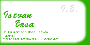 istvan basa business card