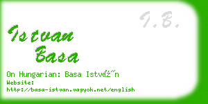 istvan basa business card